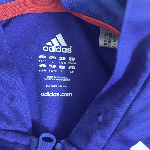 blue adidas track hoodie - Picture 2 of 3
